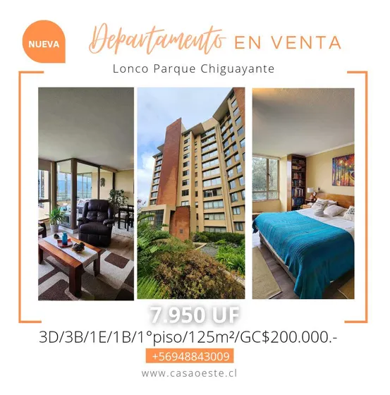 Departamento Primer Piso Lonco Parque Chiguayante