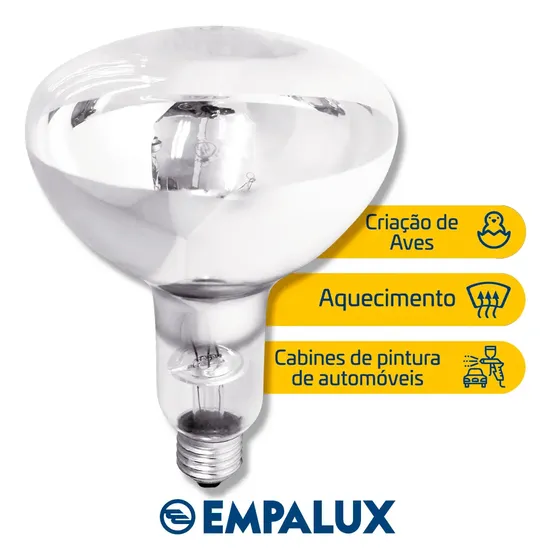 Empalux Secagem Incandescente 250w E27 Cor Da Luz Amarela
