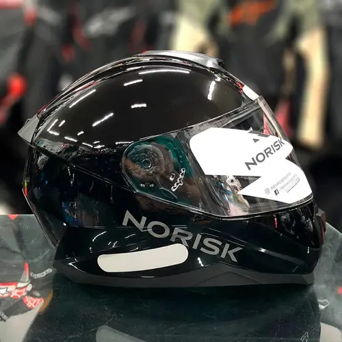 Capacete Moto Norisk Razor Preto Brilho Masculino Feminino Desenho Monocolor Tamanho do capacete 58 — foto 12
