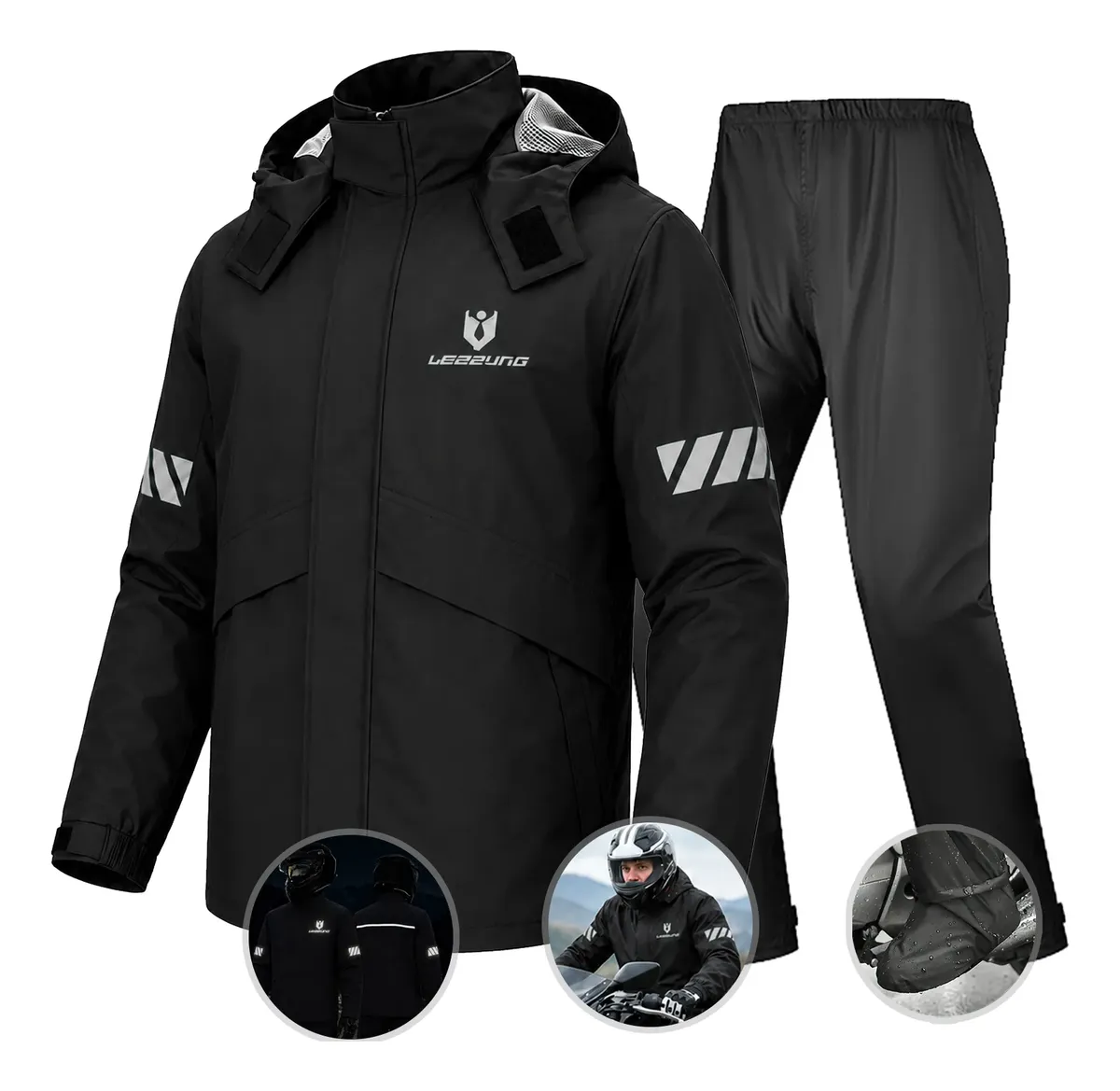 Capa De Chuva Roupa Conjunto Para Motoqueiro Reforçada Kit - capa chuva motoboy,  capa reforçada chuva motoqueiro, capa de chuva reforçada, capa de chuva moto