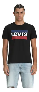 Playera levis negra hombre new arrivals