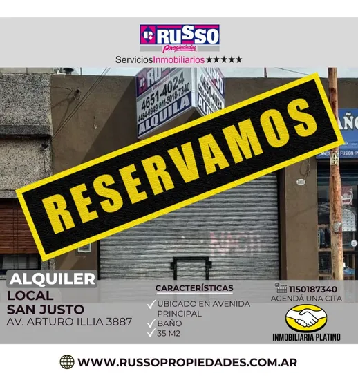 Alquiler Local En San Justo 35 M2