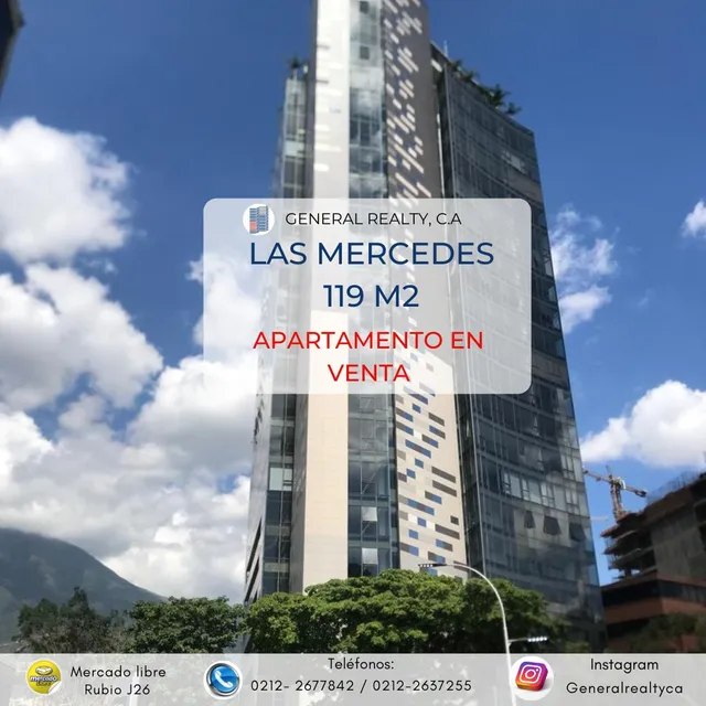 Apartamento En Venta Equipado Las Mercedes 119 M2