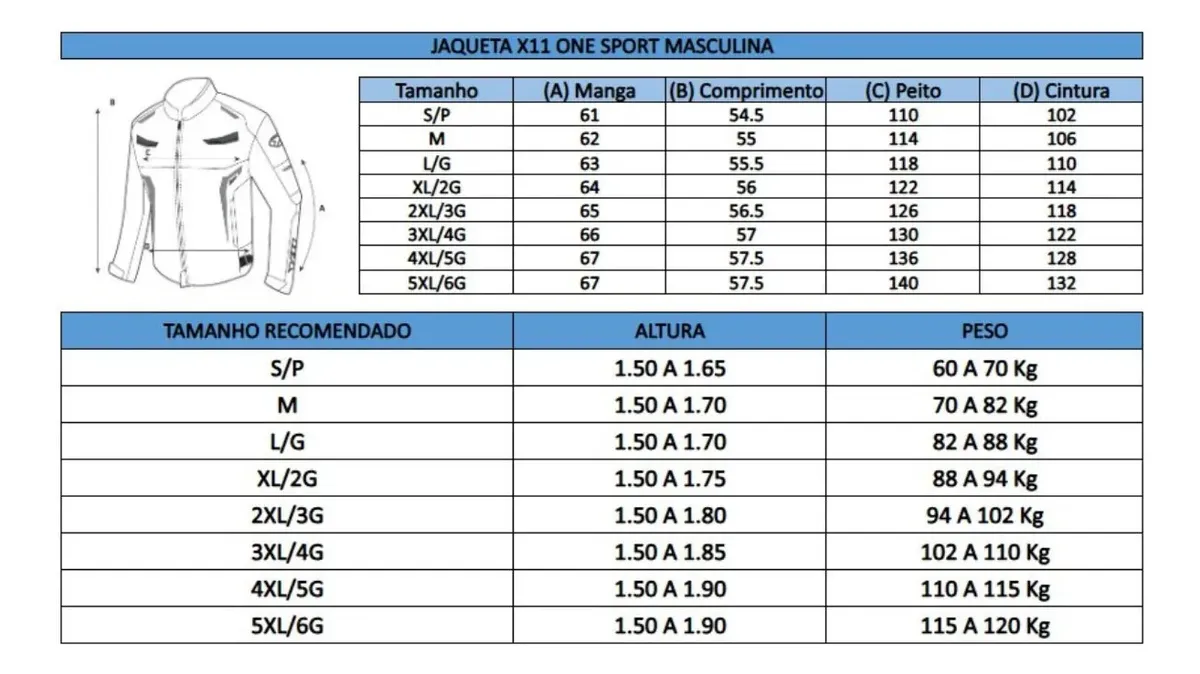 Jaqueta X11 Masculina One Sport Proteção 100% Impermeável