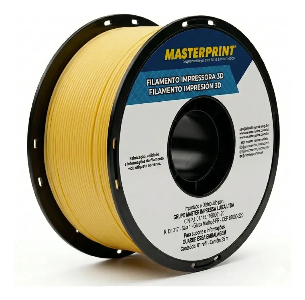 Masterprint PLA Hyper Speed 1.75mm 1kg — Amarelo