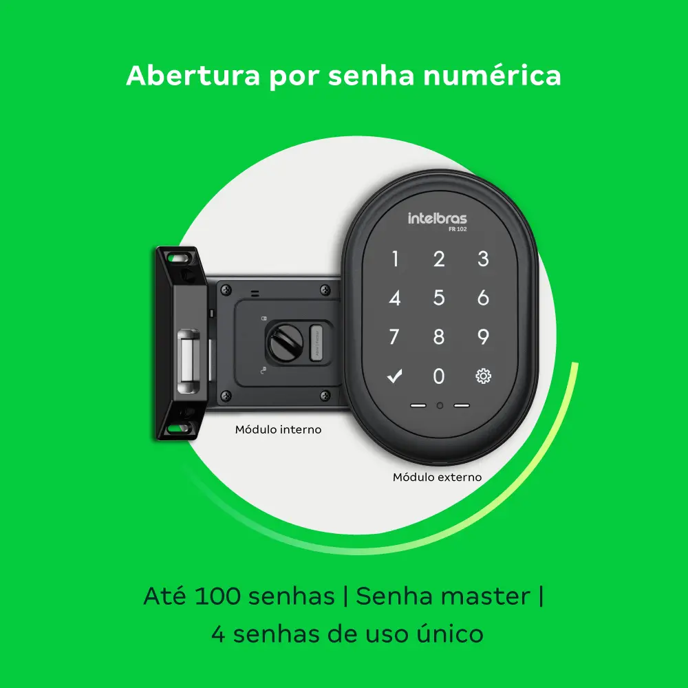 Fechadura Digital de Sobrepor Intelbras FR 102 Preto — foto 7