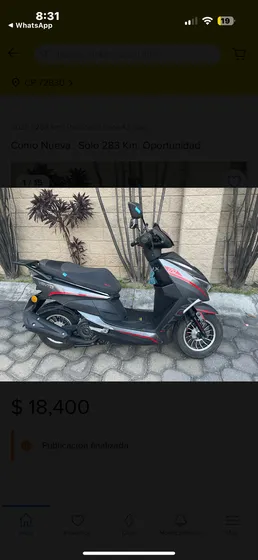 Excelente Moto Scooter Año 2025, 286km, 170cc, Control Remot
