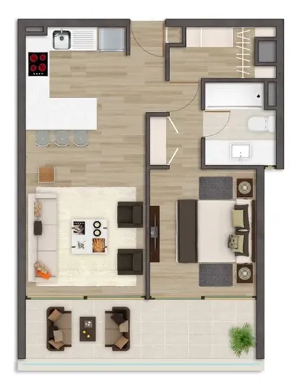 Moderno Departamento Plaza Las Lilas