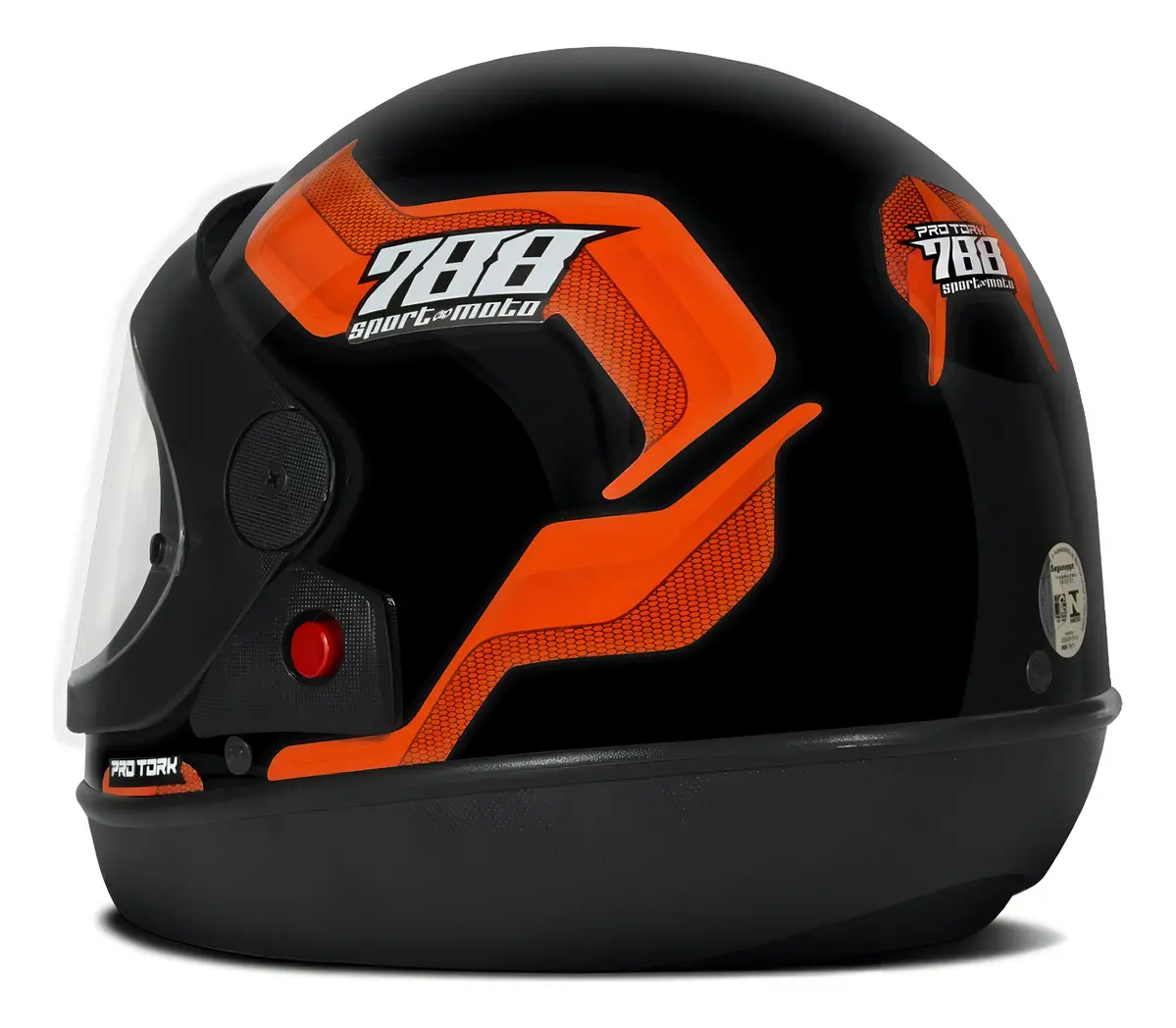 Capacete Moto Pro Tork Sport Moto 788 Laranja Tamanho 56 — foto 4