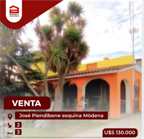 Amplio Chalet En Piendibene Esq. Modena A Pasos De José Belloni Barrio Jardines Del Hipódromo U$s165000