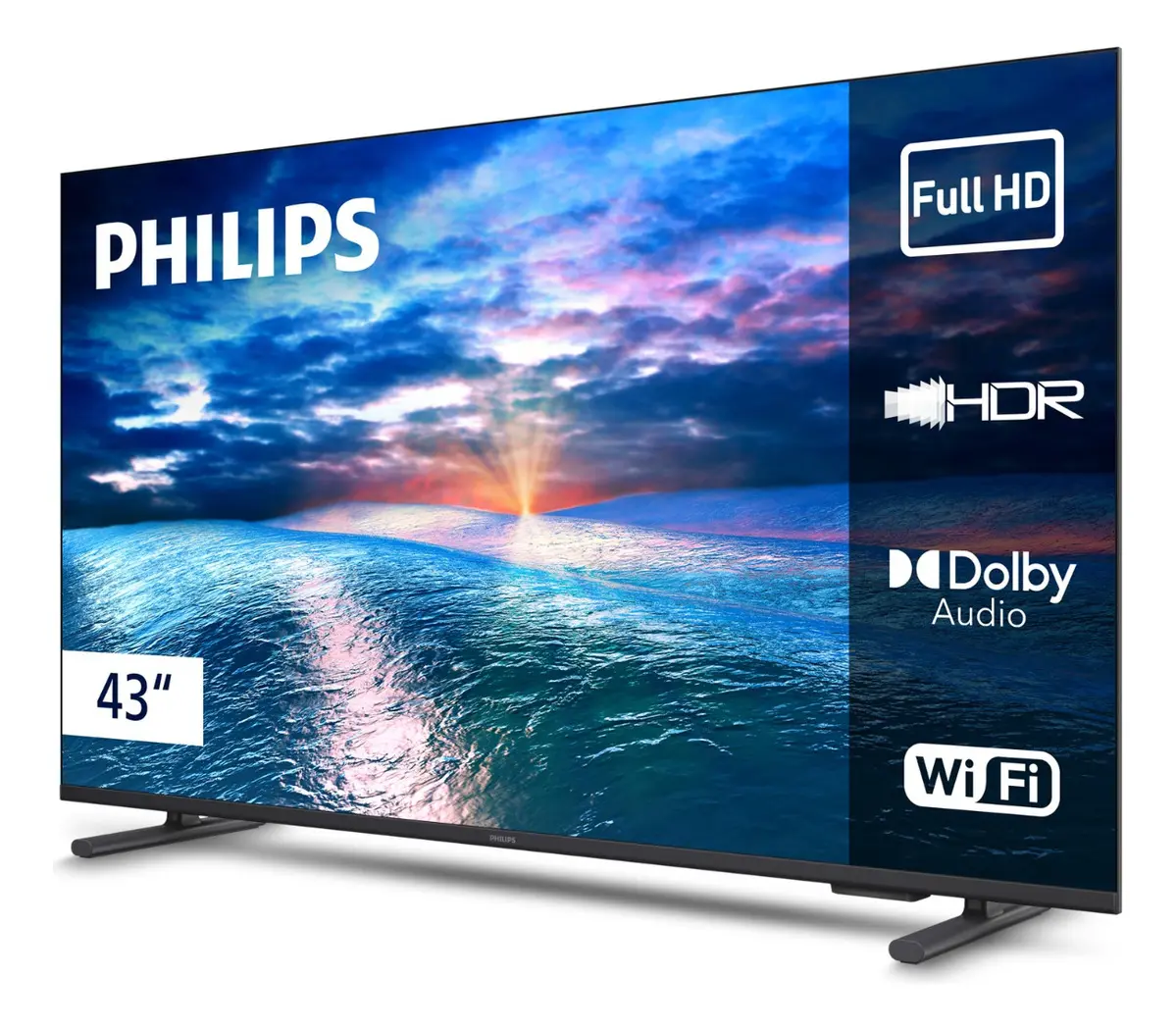 Detalhe do painel de controle da Smart TV Philips