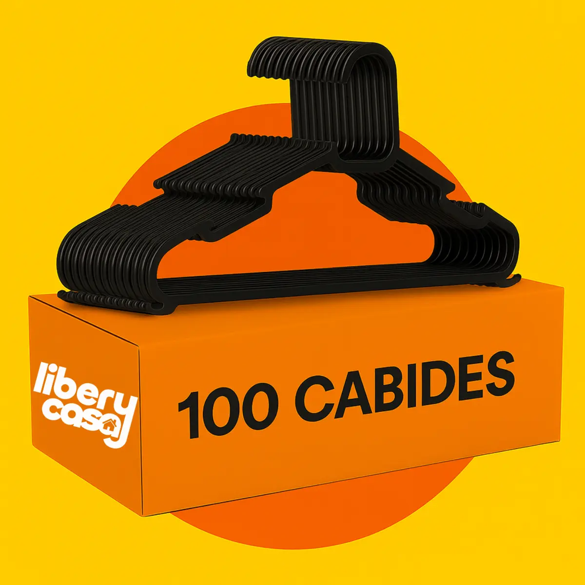 Promoção de Kit 100 Cabides De Plástico na loja Mercado Livre