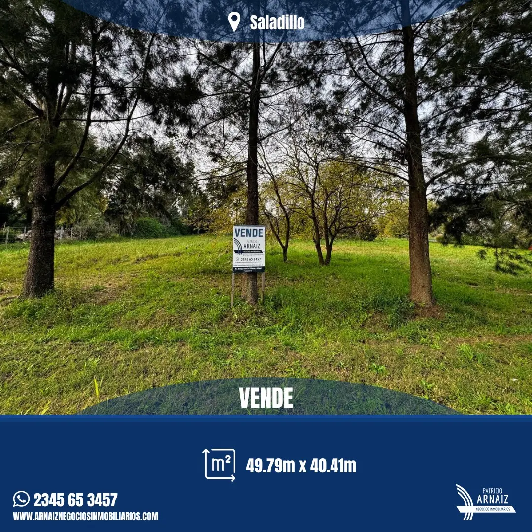 Excellent Plot for Sale in Saladillo.