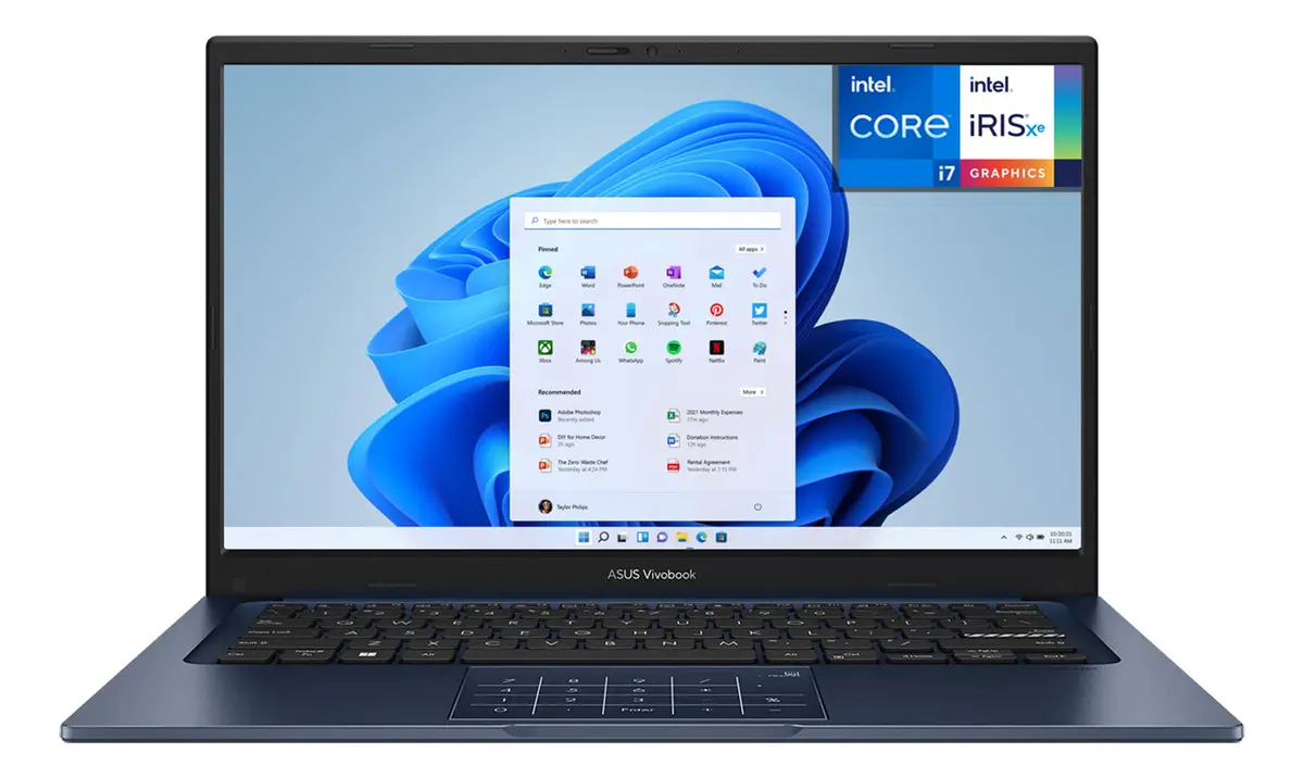Laptop ASUS Vivobook 14 Intel Core i7 12GB RAM 512GB SSD Windows 11 Home