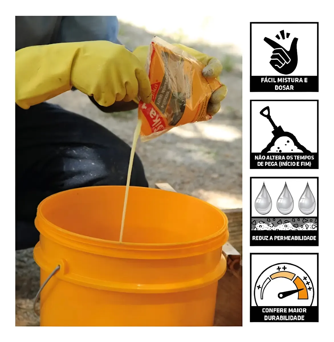 Sika 1 Balde 18l - Sika Amarelo