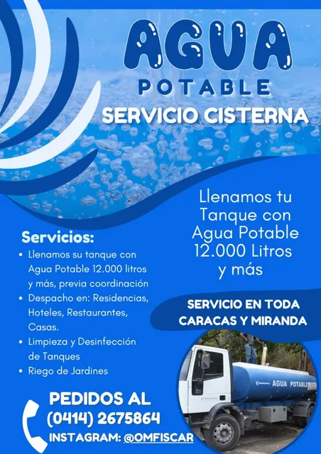 Agua Potable Inmediata! Camión Cisterna 12000 Lts 24horas 