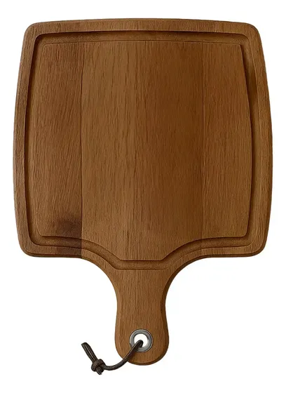 Tabla De Picar, De Madera Maciza Con Mango, 39 X 26cm