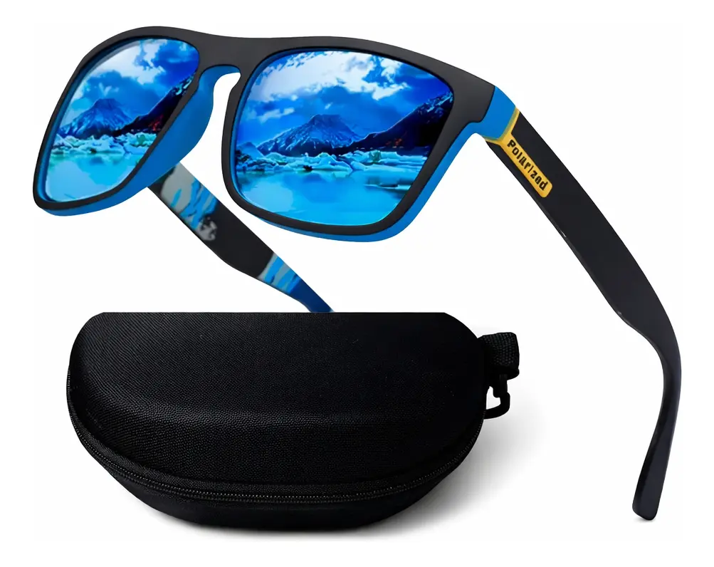 Óculos De Sol Pesca Bike Viagem Preto Polarizado Proteção Uv