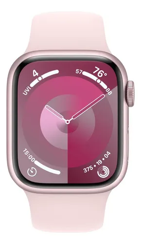 Imagen 2 de 6 de Apple Watch 9 Gps 45mm Caja Aluminio Color Pink Rosa - Correa Deportiva Rosa