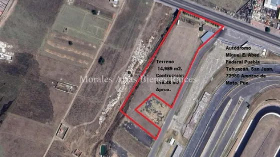 Terreno Comercial Con Acceso Directo A Carretera Tehuacánpuebla  Amozoc, Puebla