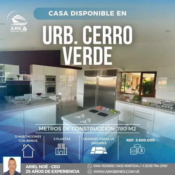 (#1162) Quinta De 780m2 En Urb. Cerro Verde - Caracas