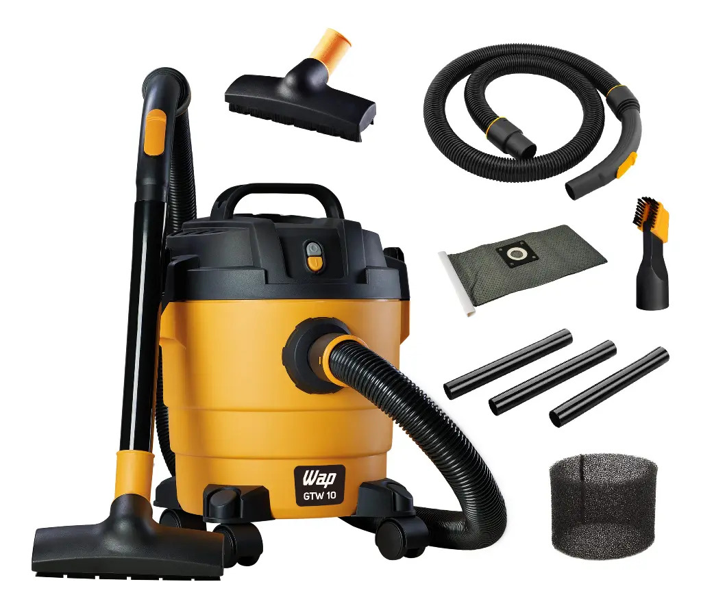 Aspirador de Pó e Água WAP GTW 10 1400W de Potência com Bocal de Sopro Aspirador de Pó e Água WAP GTW 10 1400W de Potência com Bocal de Sopro
