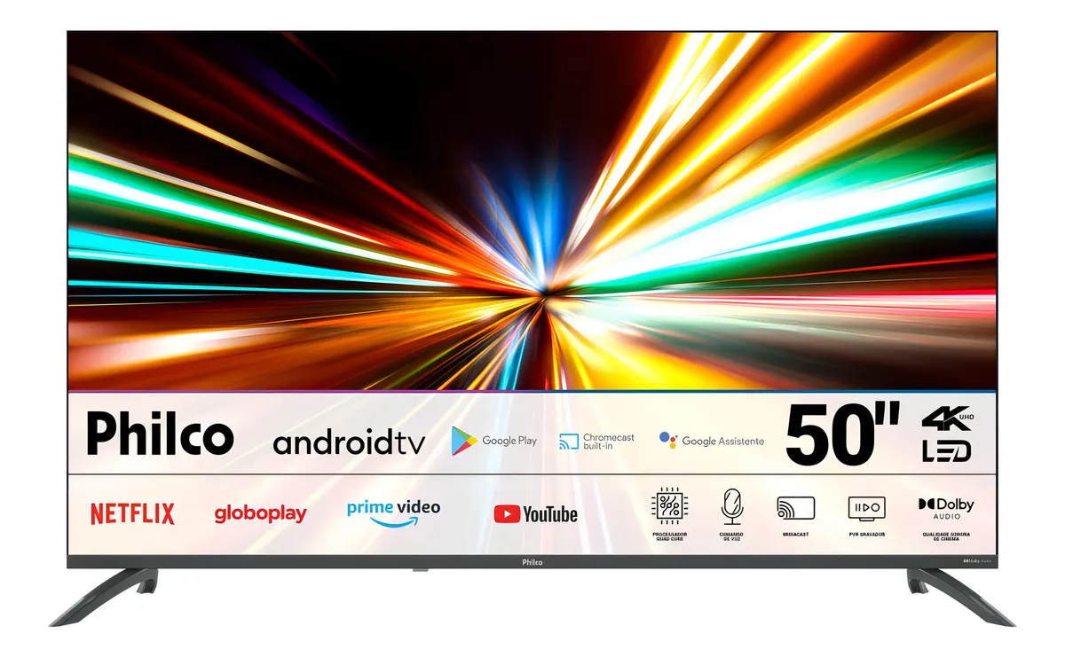 Smart Tv Philco 50 P50eaa 4k Led Android Tv Dolby Audio 110v/220v