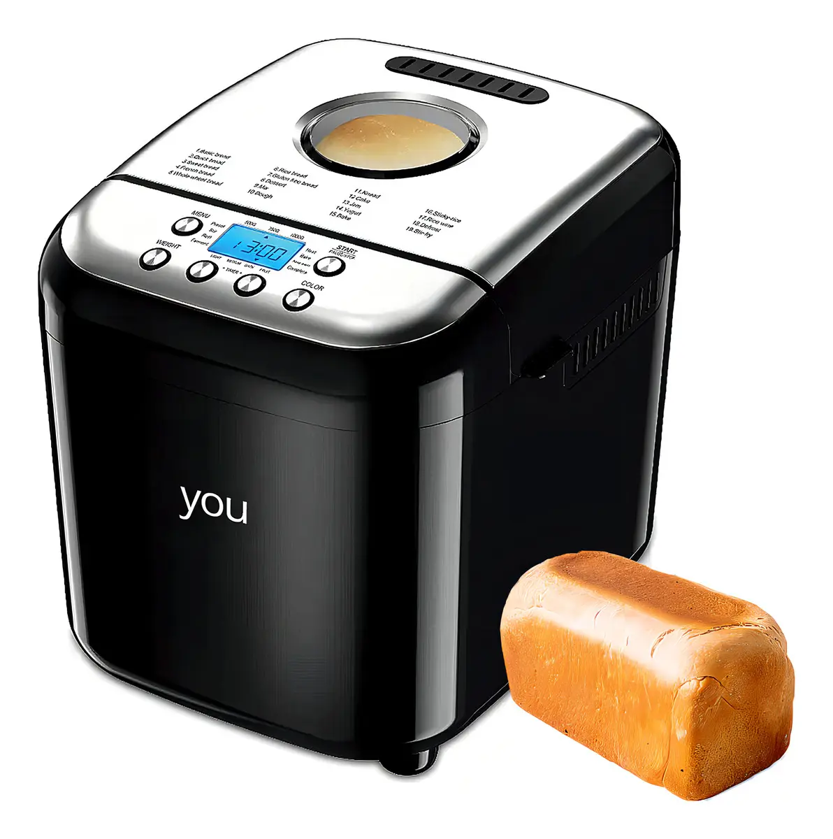 Mejor Panificadora 2026 4 You Color máquina de hacer pan horno automático LCD 19 funciones México