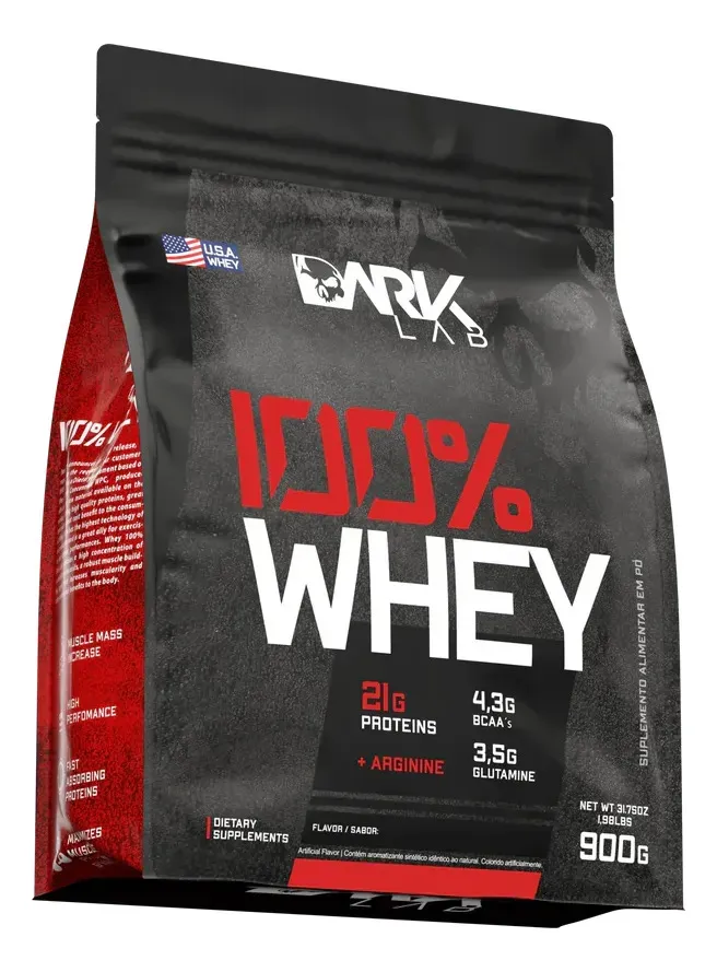 Whey Protein Concentrado 100% 900g Refil Dark Lab Sabor Gelatto Di Latte