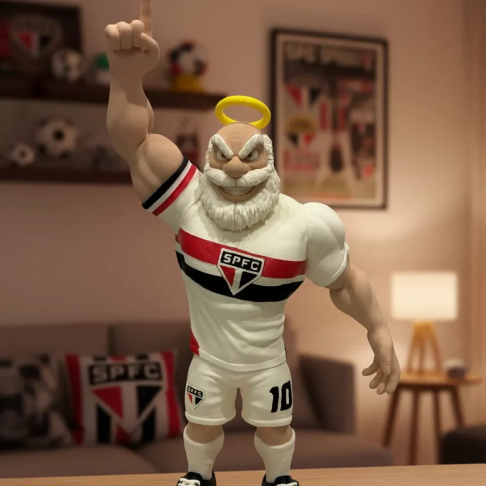 Mascote São Paulo Spfc 30cm Estátua Decorativa Torcedor