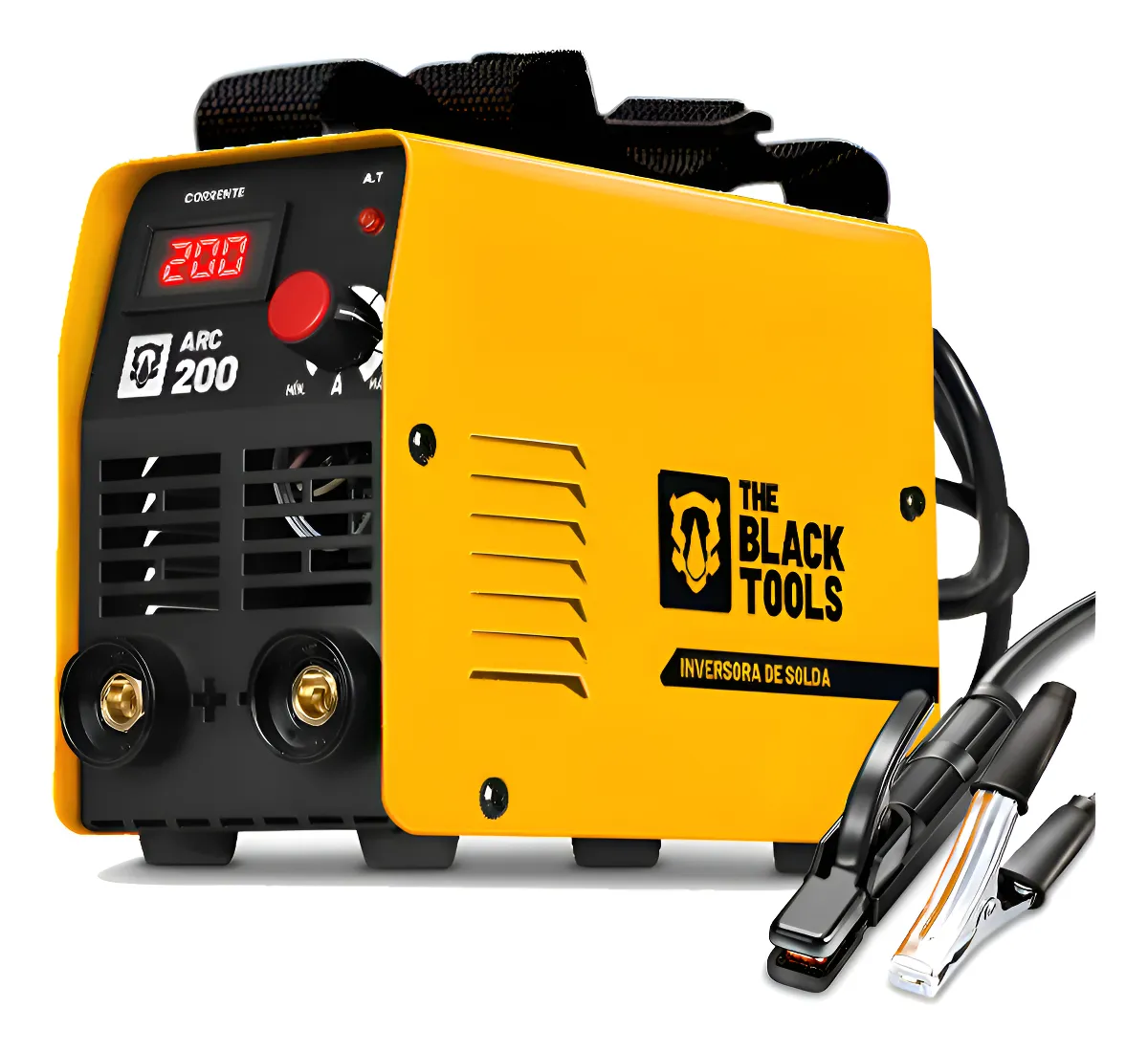 Máquina Inversora De Solda Portatil Mma Eletrodo Tig Top Arc200 The Black...