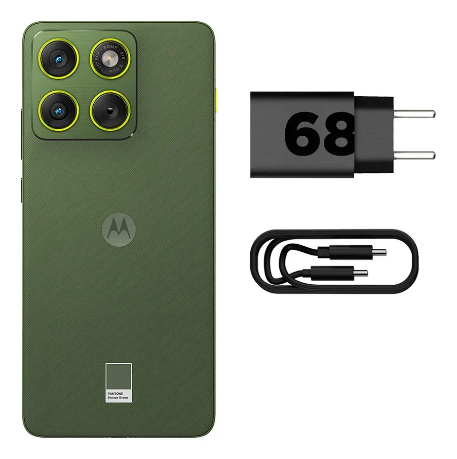 Smartphone Motorola Edge 70 5g - 256gb 24gb (8gb Ram + 16gb Ram Boost), Ultrafino, 3 Cameras 50mp, Tela 1.5k Extreme Amoled 120hz - Verde-escuro
