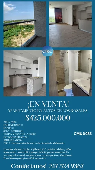 En Venta Apartamento En Conjunto Residencial Altamar Caribe