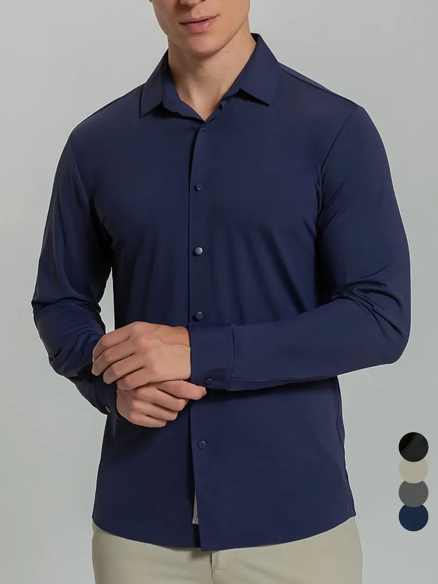 Camisa Masculina Poliamida Sem Costura Manga Longa Premium