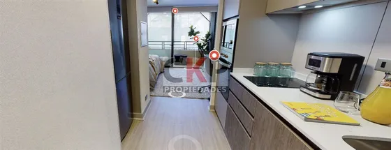 Departamento Tipo Estudio Con Terraza / Metro Toesca