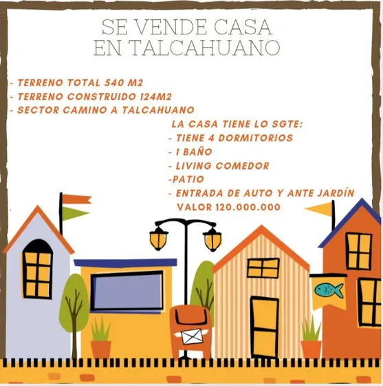 4 Dormitorios 1 Baño 