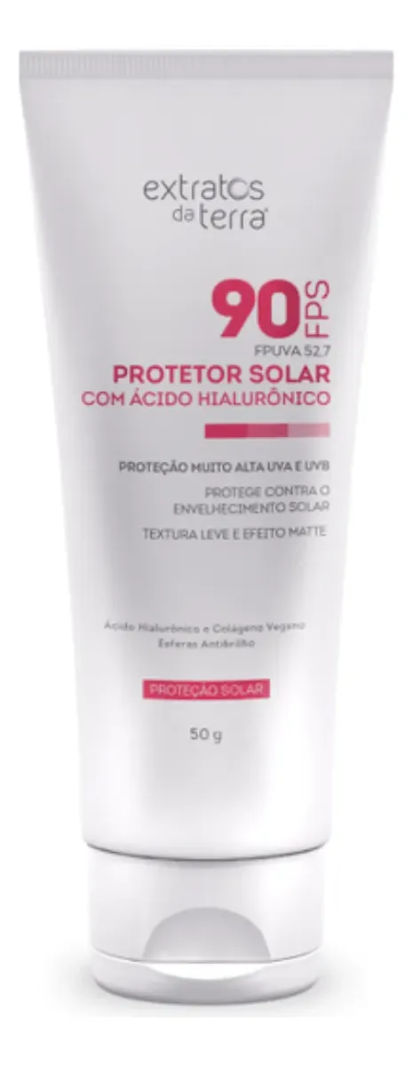 Creme protetor solar com ácido hialurônico FPS90