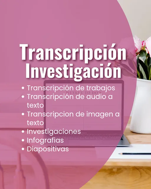 Infografías, Diapositivas, Transcripcion, Trabajos Esolares