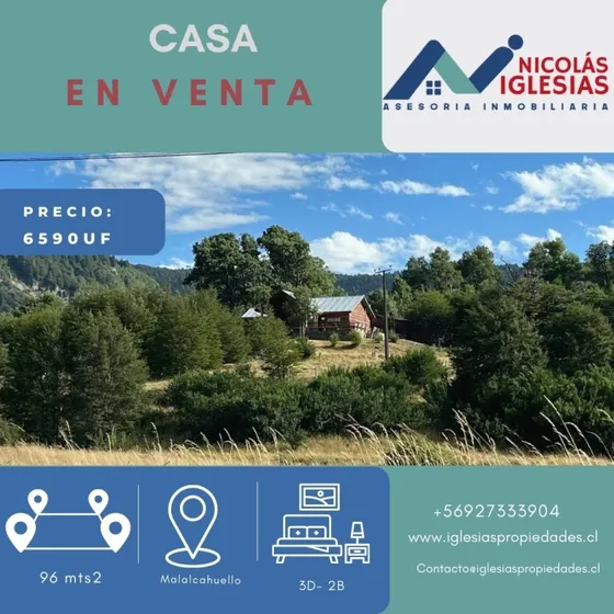 Se Vende Casa En Malalcahuello