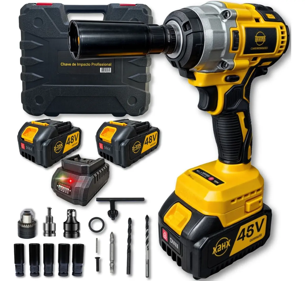 Parafusadera 2 Bateria Chave De Impacto 48v