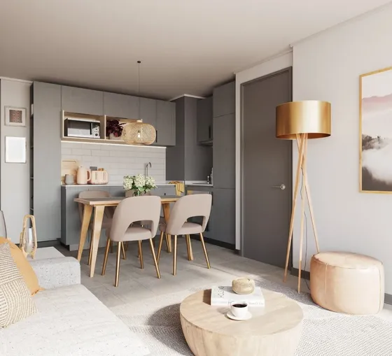 Moderno Departamento En Venta Tipo Mariposa Nuevo En Macul