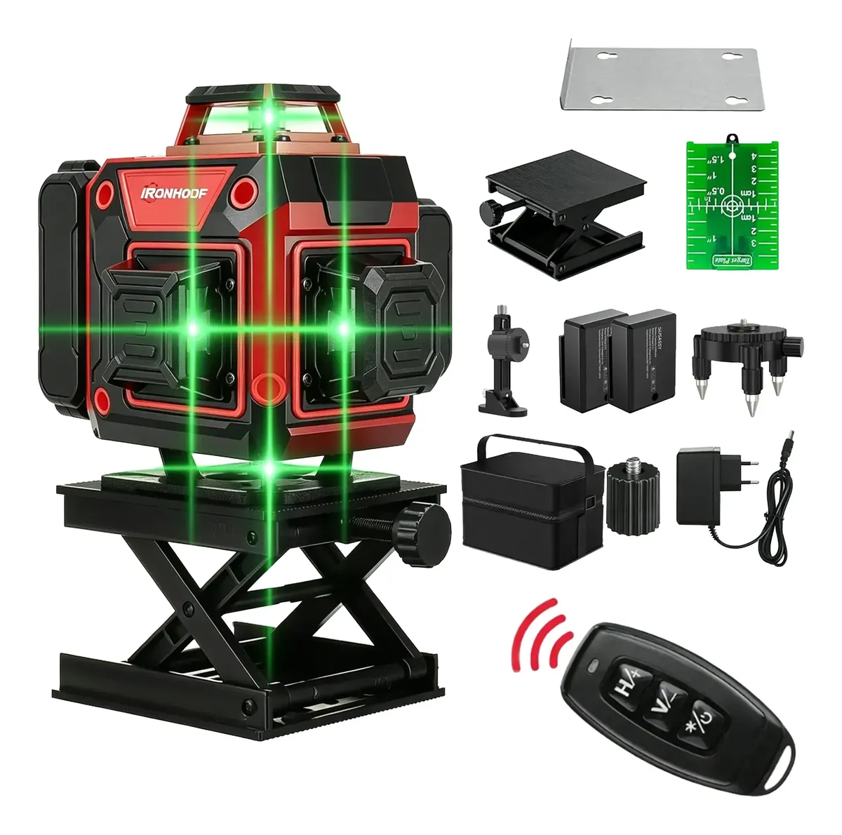Nível a Laser Verde de 16 Linhas com 2 Baterias Recarregáveis — foto 2