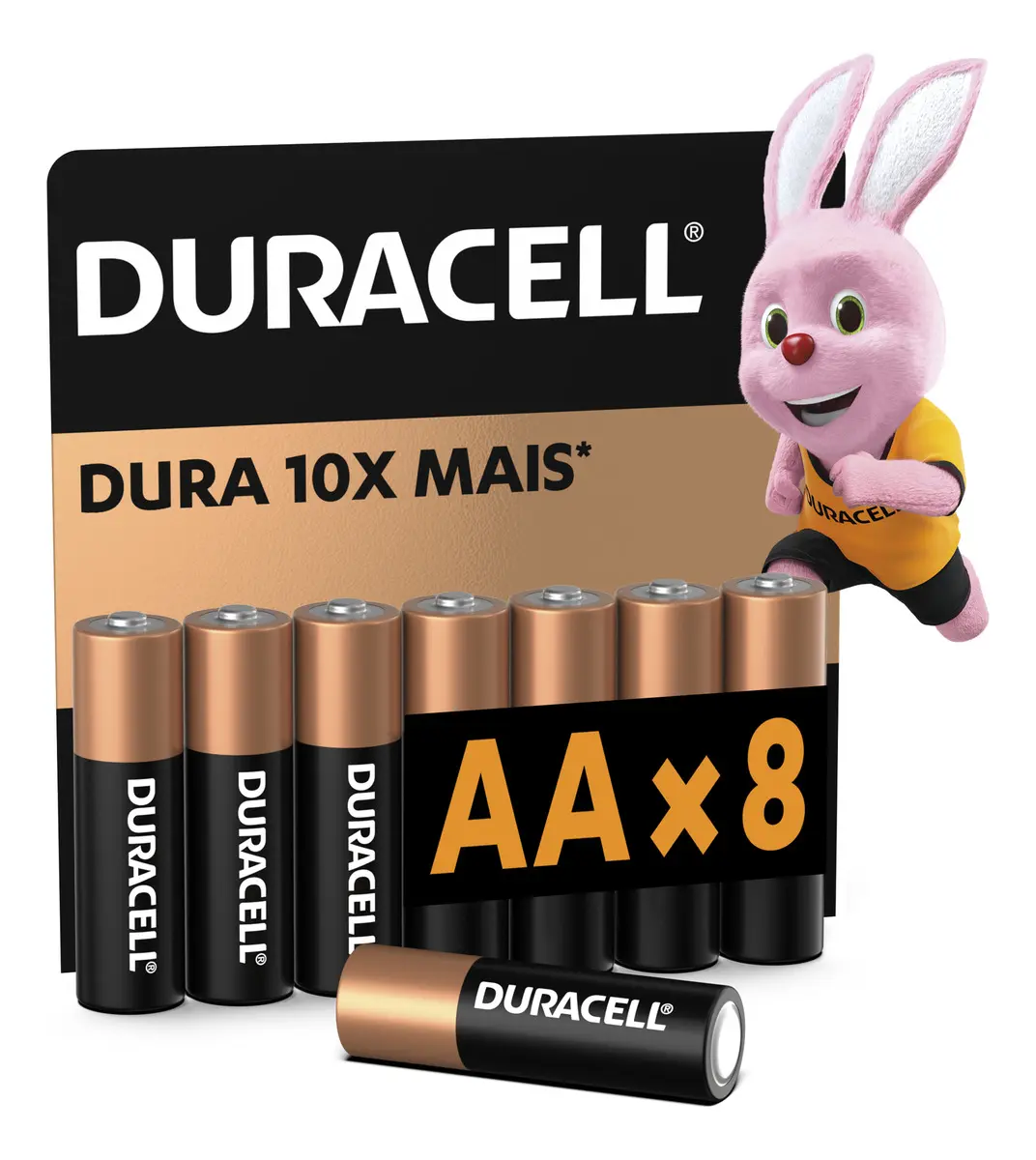 Pilha Alcalina Aa Pequena Duracell Com 8 Unidades