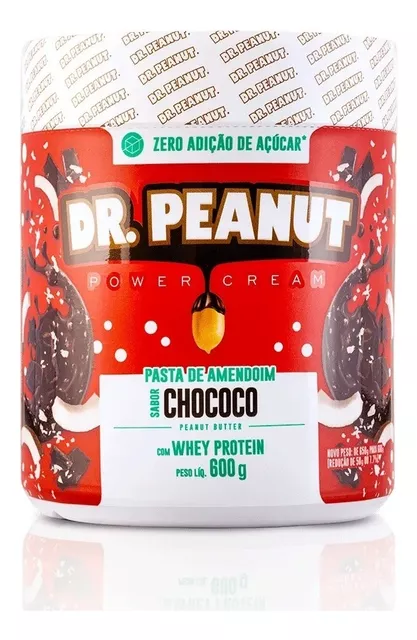 Pasta De Amendoim Com Whey Isolado 600g - Dr Peanut