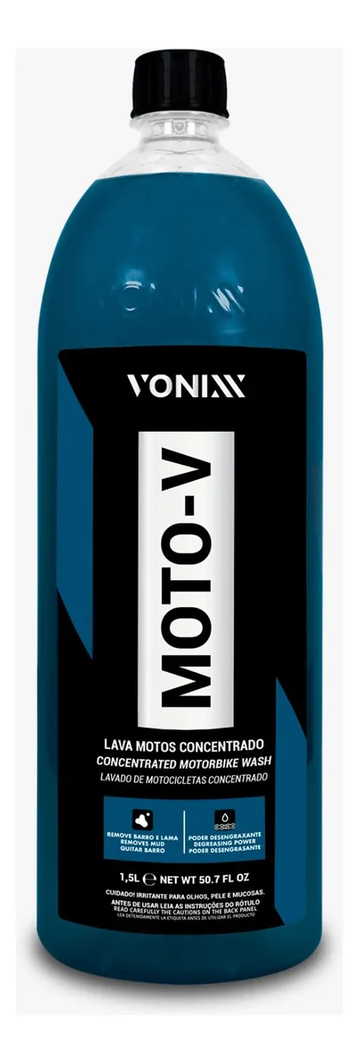 Shampoo Desengraxante Vonixx Moto-V Concentrado 1.5L Para Motos