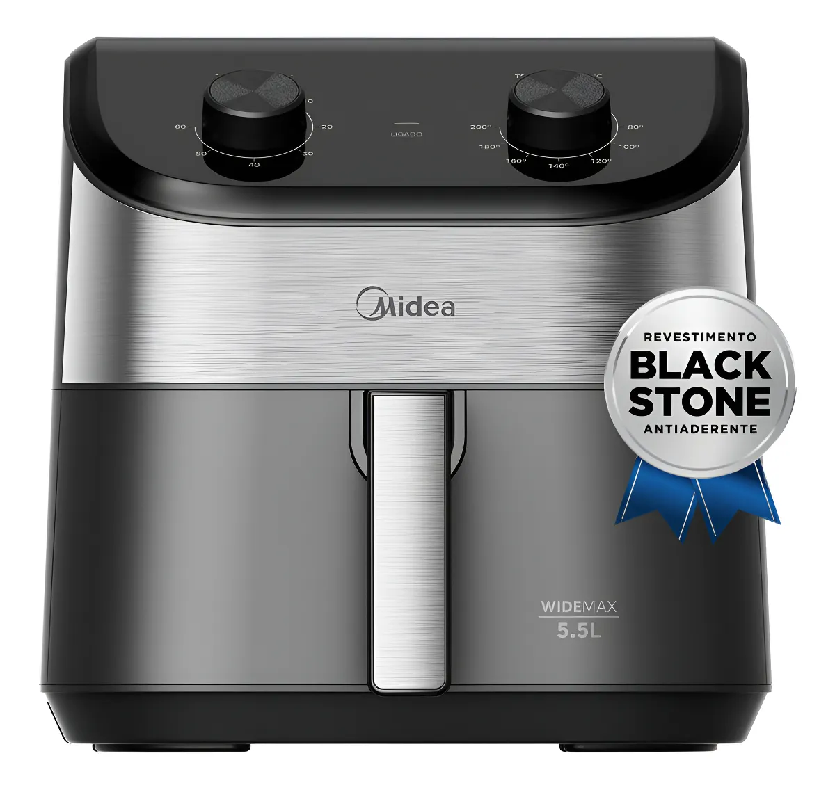 Fritadeira Air Fryer 5,5l Widemax Com Interior De Alumínio 1900w Midea