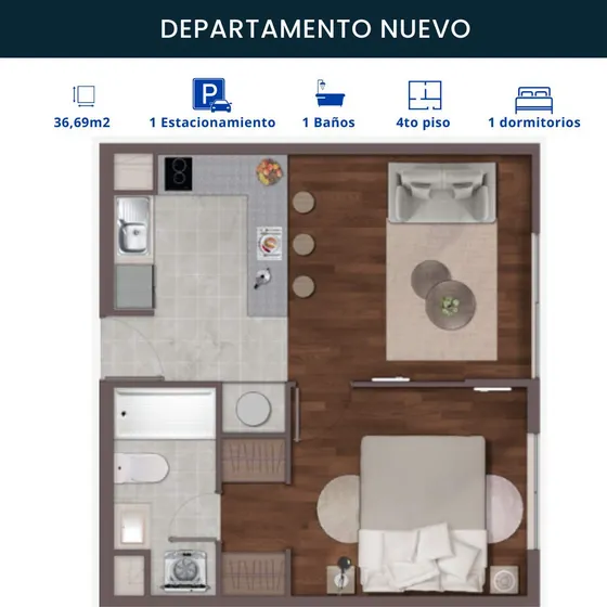 Arriendo Depto 1d-1b Lomas De Reloncaví (9474)