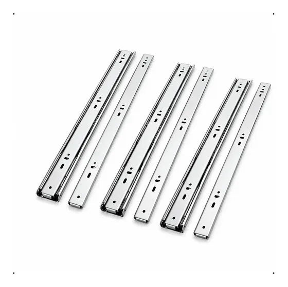 6 Corrediça Telescópica H40 40cm 3 Par Reforçada Resistente