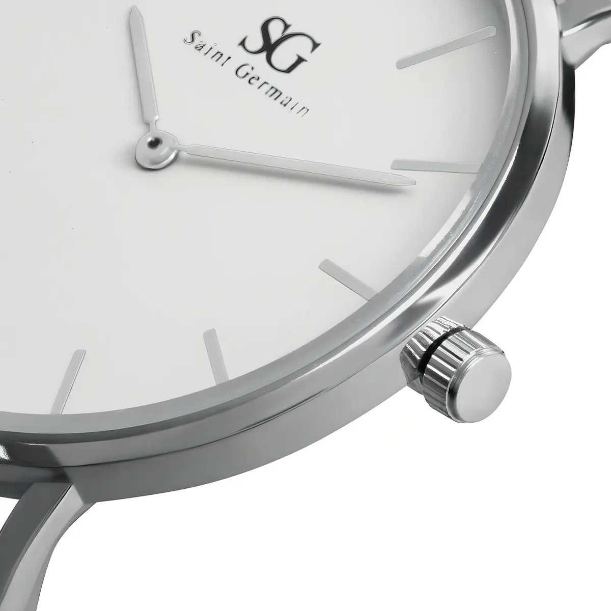 Relógio Prateado Feminino Saint Germain Harlem Silver 32mm Fundo Branco - imagem 3