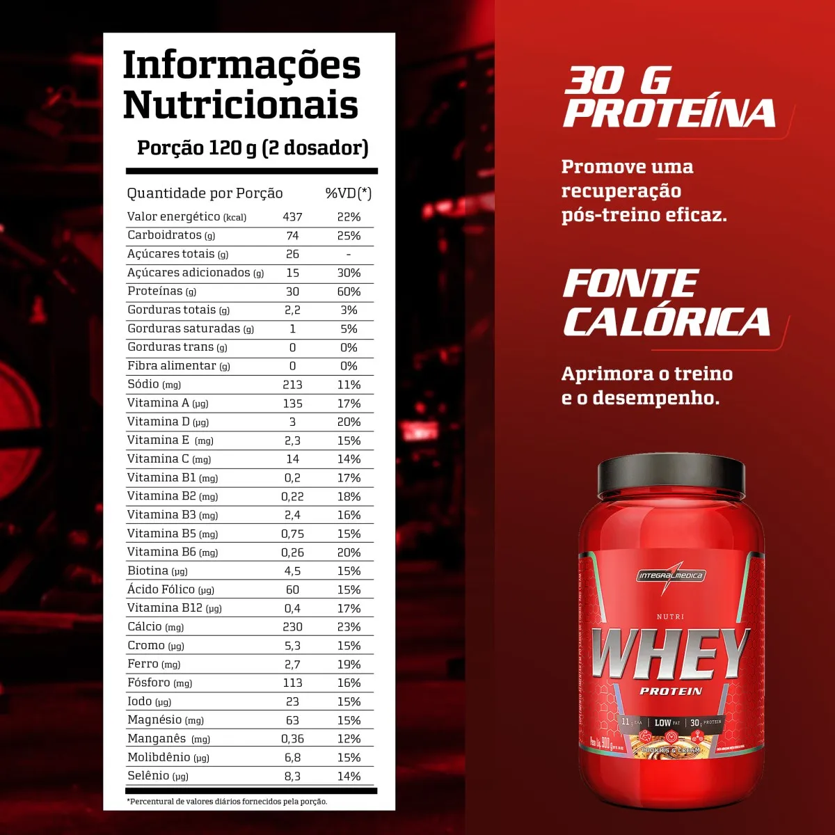 Nutri Whey Cookies 900g Integralmédica - Vista 6